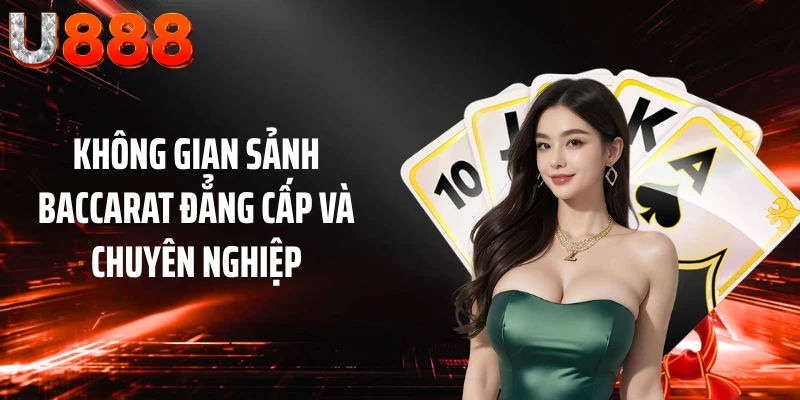 Không gian sảnh baccarat đẳng cấp và chuyên nghiệp